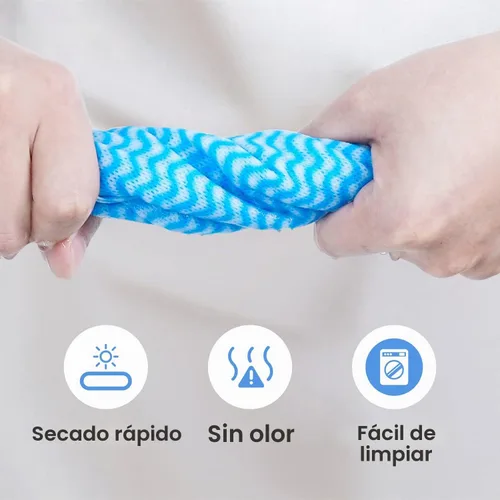 Vista 7 de Paños de limpieza reutilizables, toallas de papel para platos, toallas de limpieza doméstica, paños multiusos de secado rápido, paños de cocina