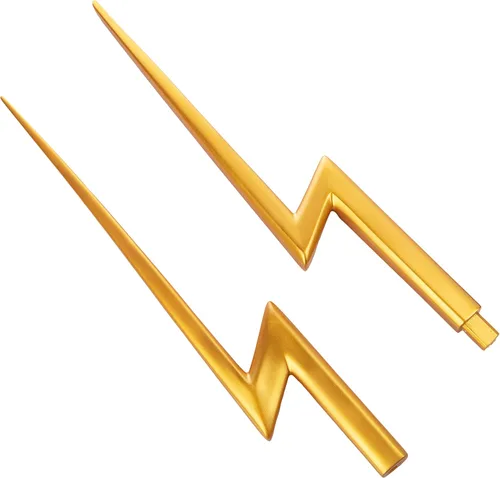 Vista 7 de A&C Hero Lightning Bolt - Accesorios de arma de cosplay para mujeres y hombres (dorado, talla única)