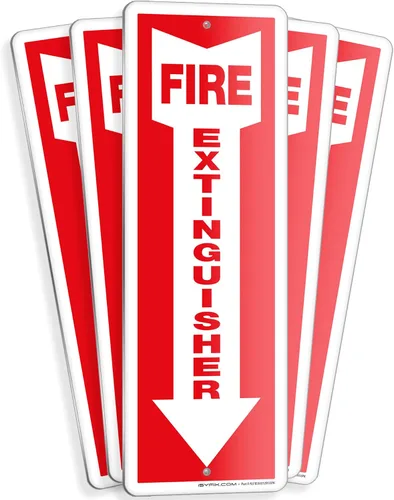 Vista 17 de iSYFIX Señales para extintor de incendios – Paquete de 3 carteles de 4 x 12 pulgadas – Plástico de poliestireno de 40 mil de grosor, laminado