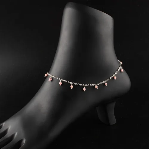 Vista 33 de Yanara Tobilleras de piedras preciosas para mujer, piedra natal natural, chapada en plata, joyería hecha a mano en 8.5 + 1.5 pulgadas, cristales