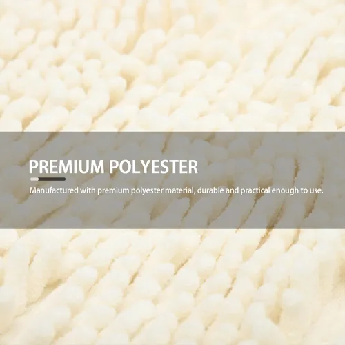 Vista 3 de NUOBESTY Tapete absorbente antideslizante para baño, tapete de ducha de poliéster absorbente de agua para bañera, cocina, suelo mojado, blanco