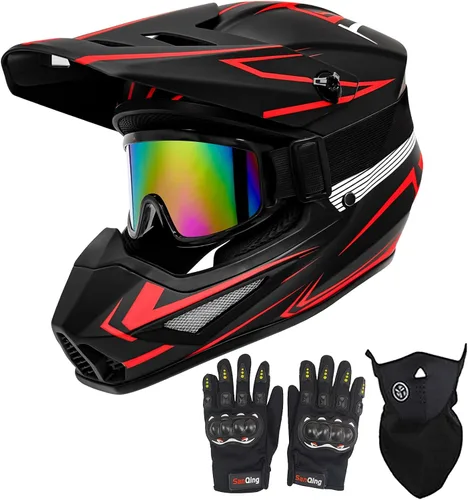 Vista 8 de Casco de motocross para jóvenes, cascos de bicicleta de tierra para niños, cascos de motocicleta todoterreno, bicicleta de montaña, BMX, MX