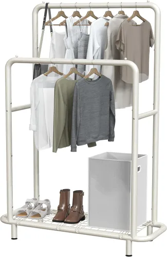 Vista 8 de Simple Houseware Estante de ropa con tubería industrial y estantes