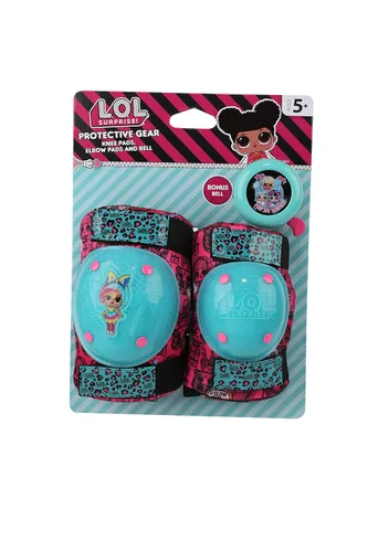 Vista 3 de LOL Surprise Signature Series - Rodilleras protectoras y coderas para niños, bicicleta, monopatín, scooter con campana, para mayores de 5 años