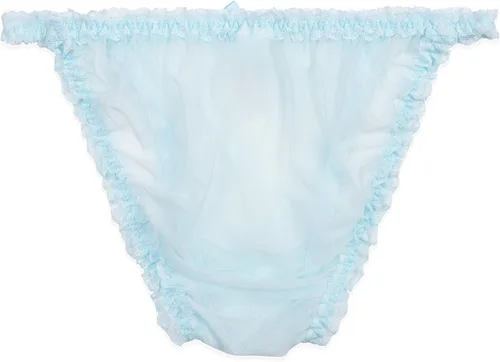 Vista 2 de Satini Bragas de bikini para mujer con volantes transparentes