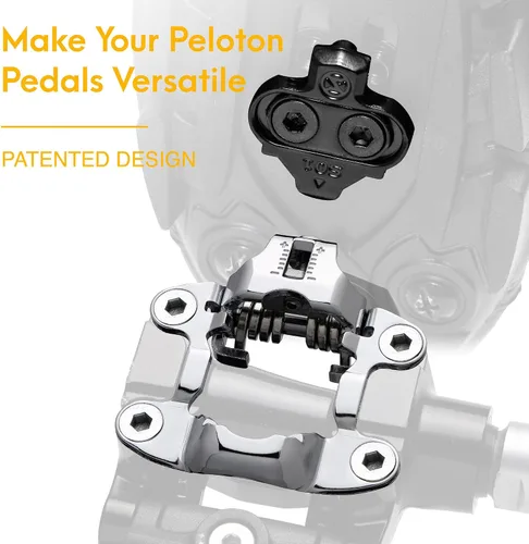 Vista 6 de Venzo Clips para dedos de bicicleta para bicicleta, adaptadores de pedal de bicicleta de ejercicio para interiores, compatible con pedal