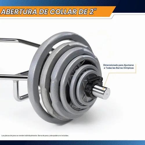 Vista 5 de Marcy Placas de agarre olímpicas clásicas de hierro fundido de 2 pulgadas para entrenamiento de fuerza y levantamiento de pesas