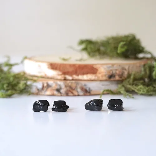Vista 56 de Pendientes de tuerca de cristal de piedra natal aleternativa para mujer y hombre