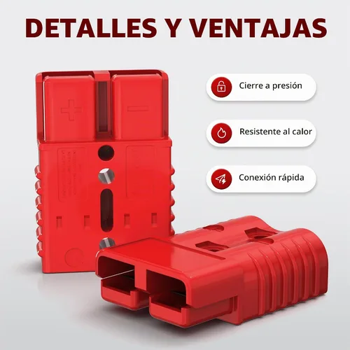 Vista 4 de RVBOATPAT Conector de desconexión rápida de batería 175A, batería de 12 V, conector de cable de conexión rápida 1/0 AWG para carretilla elevadora
