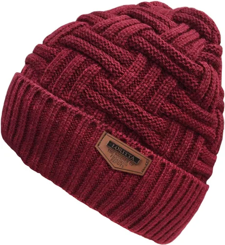 Vista 20 de Loritta Gorro de invierno cálido de punto grueso y holgado para hombre