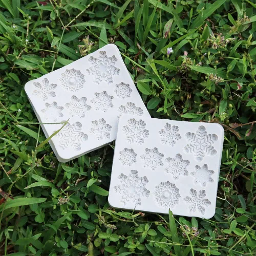 Vista 6 de 3 moldes de silicona para fondant, 30 cavidades 3D, molde de copo de nieve de Navidad, decoración de tartas, decoración de cupcakes, proyectos
