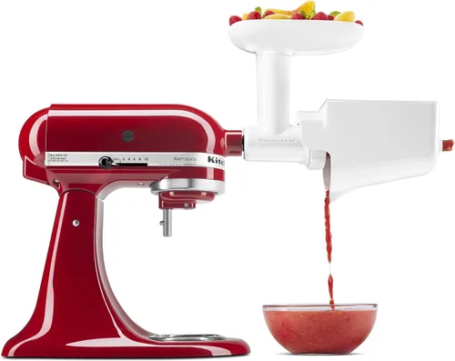 Vista 2 de KitchenAid KSMFVSP - Colador de accesorios para frutas y verduras, blanco y accesorio para molinillo de alimentos KSMFT, compatible con KSMFGA