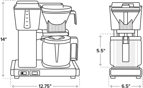 Vista 9 de Technivorm Moccamaster 53937 KBGV - Cafetera de 10 tazas, color negro, 40 onzas, 1.25 l
