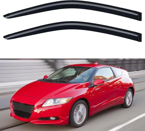 Vista 35 de YQAUTEC - Viseras para ventana, protectores contra la lluvia, compatibles con Subaru WRX 2015-2021, deflectores de viento para ventanas, viseras