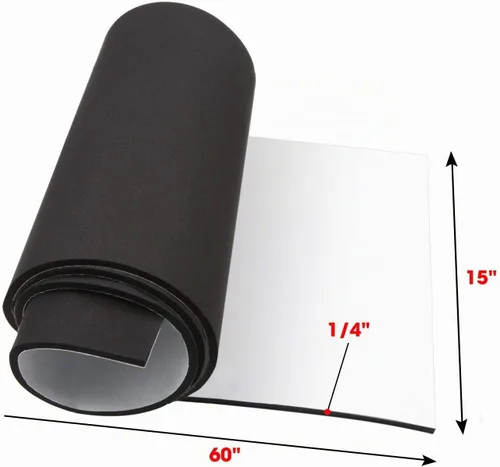 Vista 3 de Rollo de gomaespuma de neopreno con esponja adhesiva Dualplex, 15 x 60 pulgadas x 1/4" de grosor, perfecto para acolchado de cosplay, lámina