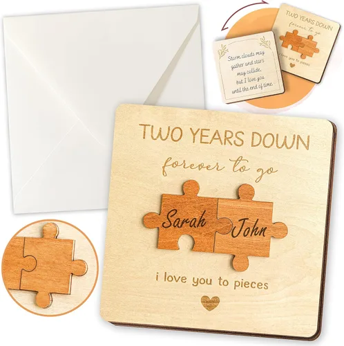 Vista 13 de STOFINITY Tarjeta de Aniversario de 1 Año para Novio Novia - Tarjetas de Feliz Primer Aniversario para Hombres, 1ª Tarjeta de Citas de Papel