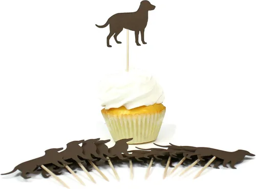 Vista 14 de Juego de 12 adornos para cupcakes de pastor alemán Decoración de pastel de perro negro hecho a mano Decoración de fiesta de cumpleaños