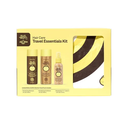 Vista 7 de Sun Bum Kit esencial de viaje para el cuidado del cabello, revitaliza tu cabello con champú revitalizante, acondicionador y tratamiento sin enjuague