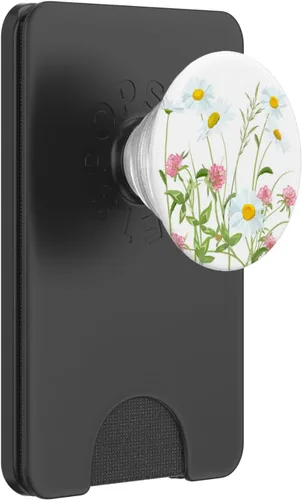 Vista 8 de Soporte para teléfono celular con diseño de margaritas blancas, con rosas y flores, para teléfonos y tabletas