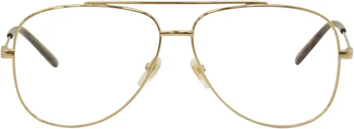 Vista 2 de Gucci GG 0442O 002 - Lentes de aviador de metal dorado de 2362in