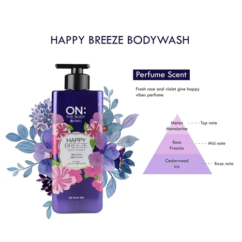 Vista 2 de On:the Body Perfume Happy Breeze Gel de baño 17.64 oz