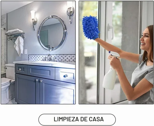 Vista 6 de BBTO 5 manoplas de microfibra de chenilla para lavado de auto, guantes absorbentes de doble cara, guantes de secado de microfibra sin remolinos Azul
