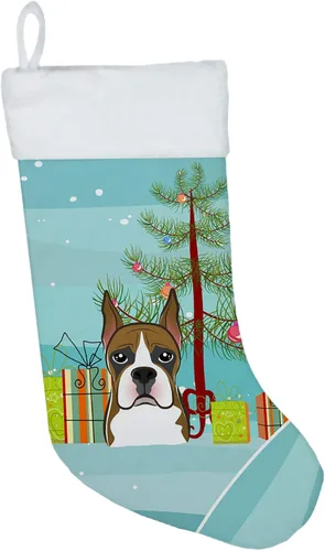 Vista 6 de Caroline's Treasures BB1590CS Árbol de Navidad y Alaskan Malamute Calcetines de Navidad para colgar en la chimenea, decoración de fiesta de Navidad