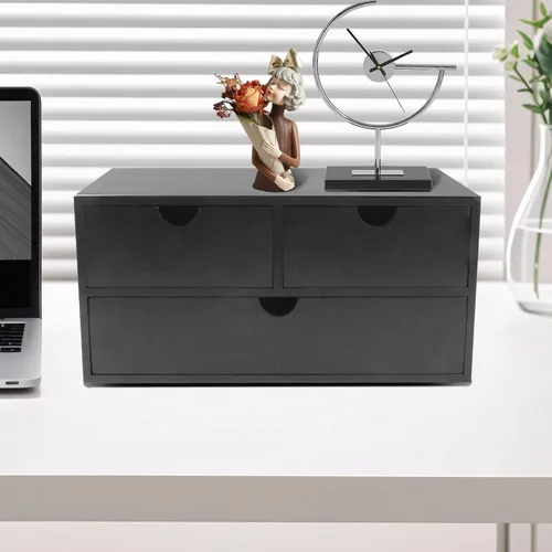 Vista 3 de Charmewooden Organizador de escritorio con cajones, organizador de cajones para encimera, cajones para escritorio, hogar, oficina, espacio