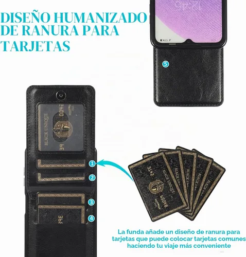 Vista 4 de Funda de teléfono para Samsung Galaxy A32 5G de 6.5 pulgadas con protector de pantalla de vidrio templado, soporte para tarjeta de crédito, soporte