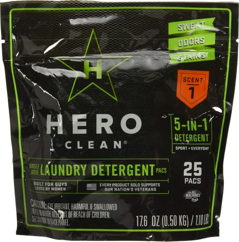 Vista 3 de Hero Clean Detergente para ropa sucia, derrotador de olores, 25