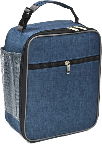 Vista 14 de Lonchera aislada, a prueba de fugas, portátil, para mujeres, hombres, niños y niñas, bolsa enfriadora de gran capacidad con asa y bolsillo para Negro