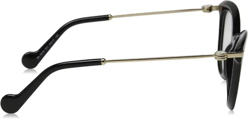 Vista 3 de MONCLER Gafas ML 5018, 001 - Negro brillante, lente transparente de demostración