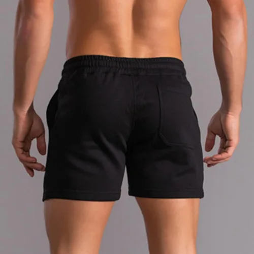 Vista 3 de Muscularfit Pantalones cortos deportivos para hombre, para deportes al aire libre, gimnasio, atléticos, cómodos, con cordón, pantalones cortos