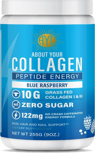 Vista 5 de Peptide Energy - Colágeno en polvo para cabello, uñas, piel, tipo I y III, cafeína para energía, vitamina C, biotina, ácido hialurónico, cero