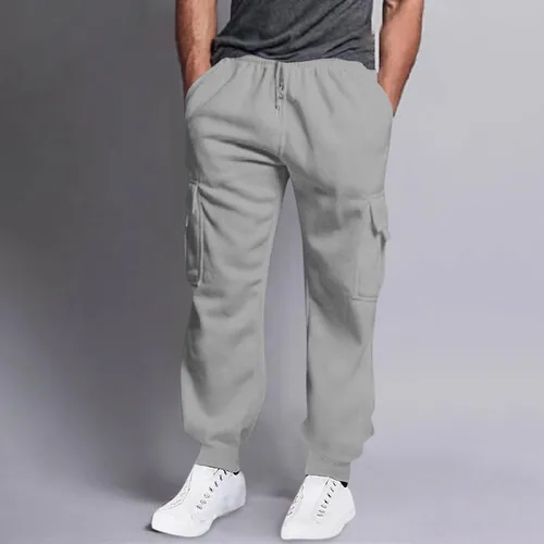 Vista 2 de GDJGTA Pantalones cargo para hombre, holgados, pantalones deportivos para hombre, pantalones deportivos casuales, pantalones de carga rectos