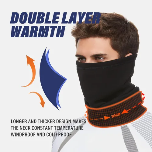 Vista 8 de SUNMECI Máscara de forro polar resistente al viento para el cuello, para clima frío