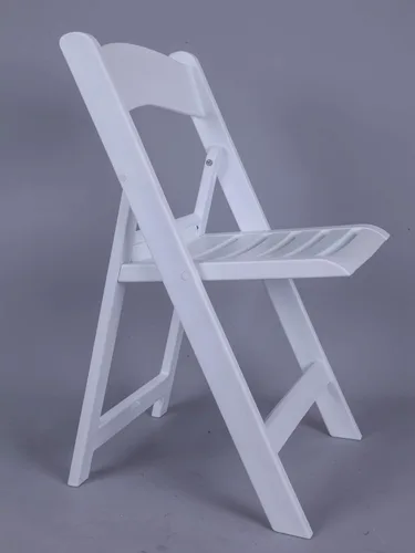 Vista 3 de Productos de asientos comerciales Resina Blanco Sillas plegables (R-201-WH-S)