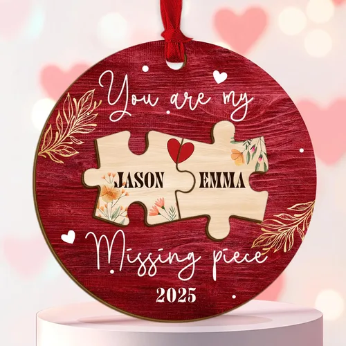 Vista 19 de Adorno personalizado para el primer aniversario, recuerdo romántico de corazón de cerámica con nombres y año, regalo para parejas, decoración única