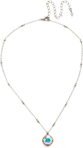 Vista 2 de Sorrelli Essentials - Collar con colgante solitario de corte cojín
