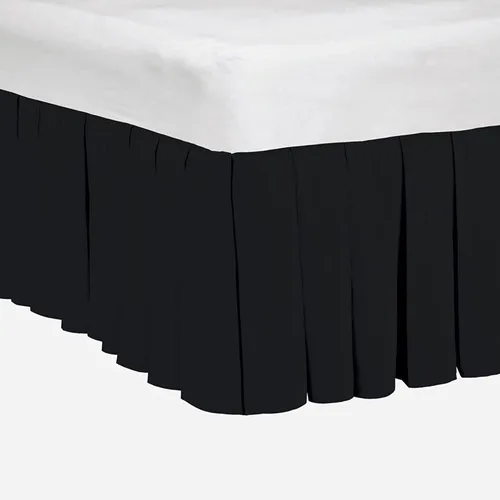 Vista 8 de Home Soft Things Falda de cama clásica de microfibra con volantes, diseño elegante de microfibra sólida envolvente con caída de 14 pulgadas, ropa