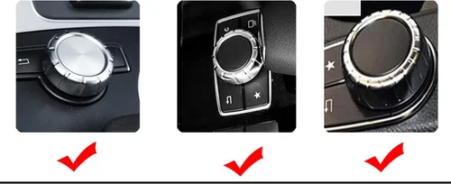 Vista 4 de Para Mercedes Benz Bling Crystal Interior Media Control Emblema Cubierta Compatible con Mercedes Benz Accesorios