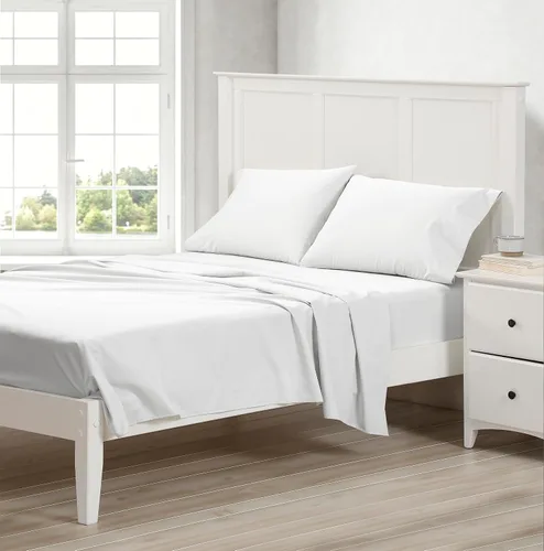 Vista 2 de Cuddledown Dreamstead - Juego de sábanas 100 % algodón, 300 hilos, tejido satinado de lujo, algodón peinado puro, suave, resistente a las arrugas