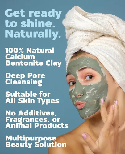 Vista 4 de Aztec Secret – Arcilla curativa india 1 libra – Mascarilla facial y corporal para limpieza profunda de poros – La arcilla de calcio bentonita 100%
