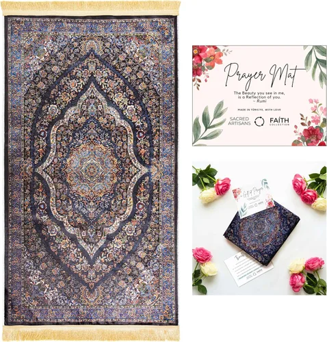 Vista 8 de Sacred Artisans Alfombra de oración para hombres y mujeres, una alfombra de oración súper suave al tacto y alfombra de meditación para viajes a casa
