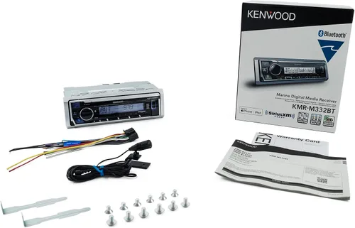 Vista 5 de Kenwood KMR-M332BT Estéreo para Auto y Marina - Single Din, Audio Bluetooth, USB MP3, Entrada Aux, Radio AM FM SiriusXM Ready, Resistente a