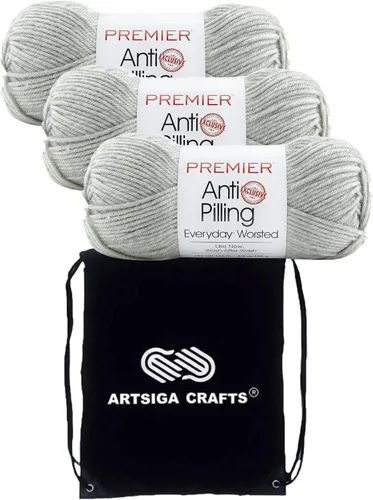 Vista 34 de Premier Yarns Antibolitas para todos los días Blancanieves 100-1 Dn100-1-Snow-White