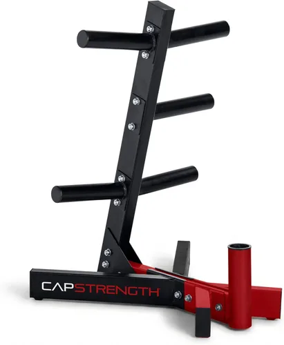 Vista 10 de CAP Barbell Estante de almacenamiento para árbol de placas olímpicas, varios