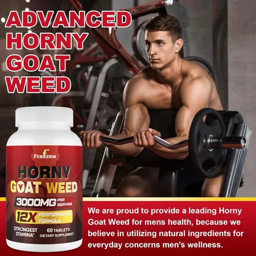 Vista 7 de Hornygoatweed para hombres, hierba de cabra cachonda 12 en 1, suplemento de mejora masculina de máxima fuerza con raíz de maca, Tongkat Ali, Panax
