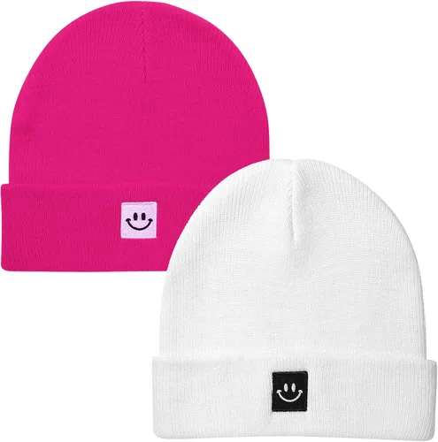 Vista 16 de 2Pack Baby Beanie Knit Toddler Hat for Girls Boys 0-8 Years Paquete de 2 Amy Verde/Gris Claro