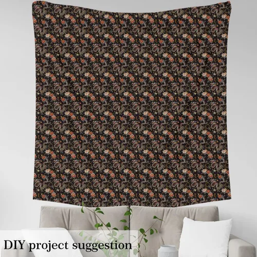 Vista 3 de Feelyou The Yard, tela de tapicería de dragón de estilo chino oriental para sillas, diseño bordado floral de animales de la selva, tela decorativa